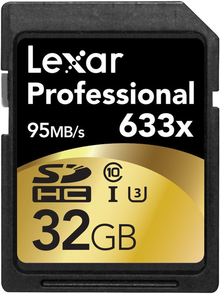 Lexar Professional 633x SDHC 32GB 32GB SDHC UHS-I Class 10 memory card