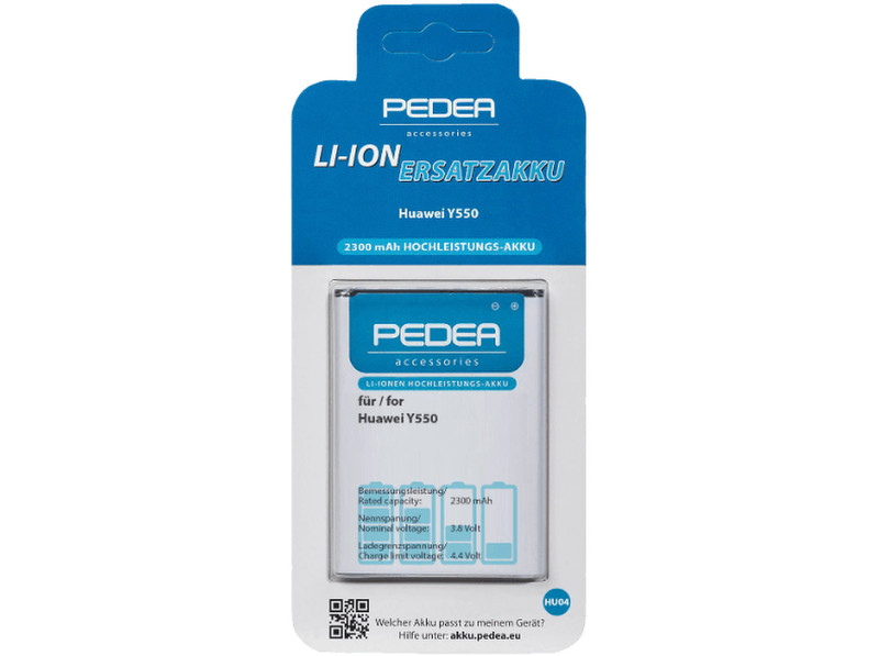 PEDEA 11510004 Lithium Polymer 2300mAh 3.8V rechargeable battery