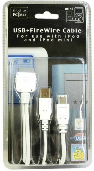 Logic3 IP138 - iPod USB2.0+FireWire Cable (1.8m)