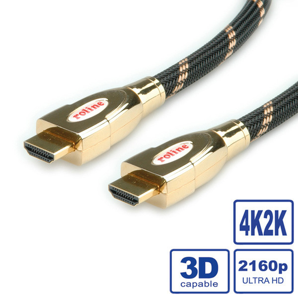 ROLINE GOLD HDMI Ultra HD Cable + Ethernet, M/M 2 m