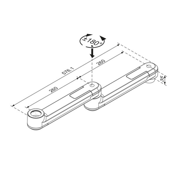 ROLINE Modular System Extension Arm, 2Joint