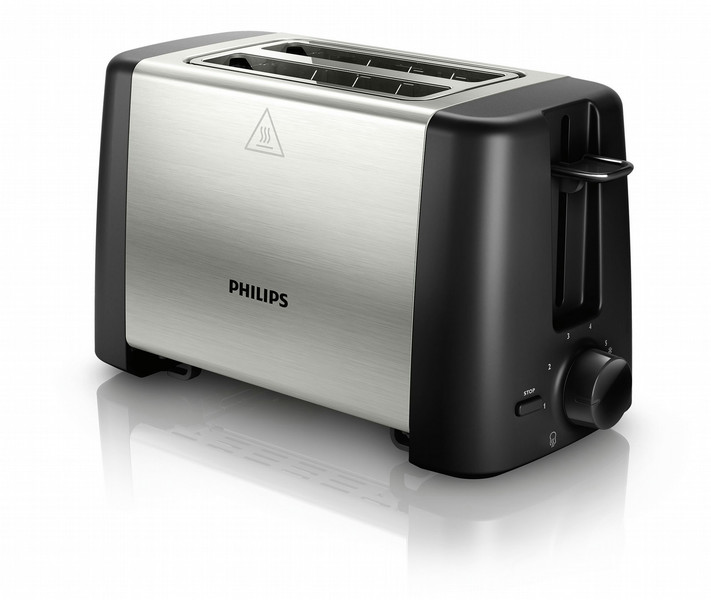 Philips Daily Collection HD4825/91 2ломтик(а) 800Вт Черный, Нержавеющая сталь тостер