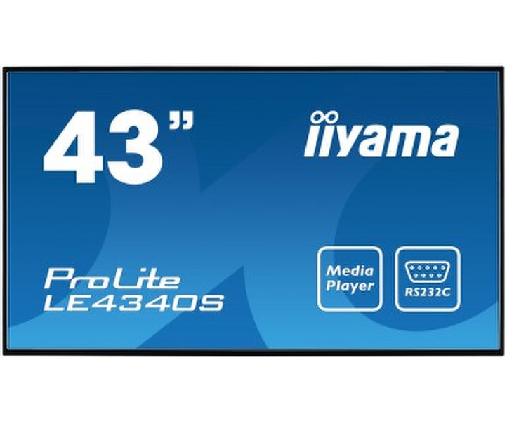 iiyama ProLite LE4340S-B1 43Zoll LED Full HD Schwarz Public Display/Präsentationsmonitor