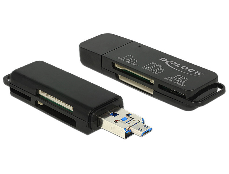 DeLOCK 91737 USB/Micro-USB Черный устройство для чтения карт флэш-памяти