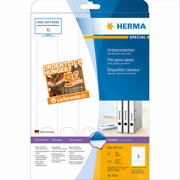HERMA 12909 self-adhesive label
