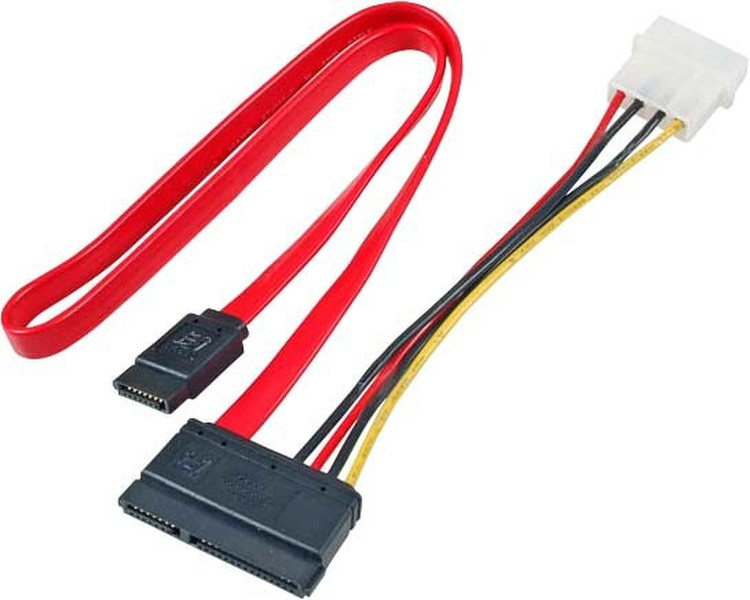 EFB Elektronik K5349.050 0.5m SATA 22-pin SATA 7-pin Schwarz, Rot, Weiß, Gelb SATA-Kabel