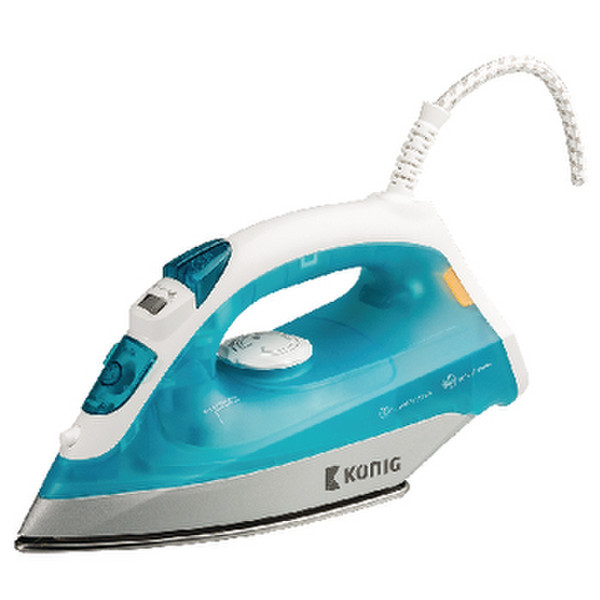 König KN-SI1200 Steam iron Stainless Steel soleplate 1200W Blue,White iron