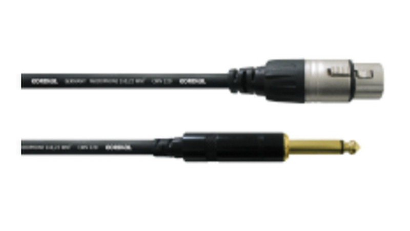 Cordial CCM 10 FP 10m 6.35mm Schwarz Audio-Kabel
