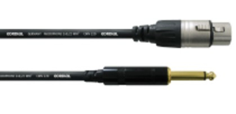 Cordial CCM 5 FP 5m XLR (3-pin) 6.35mm Schwarz Audio-Kabel