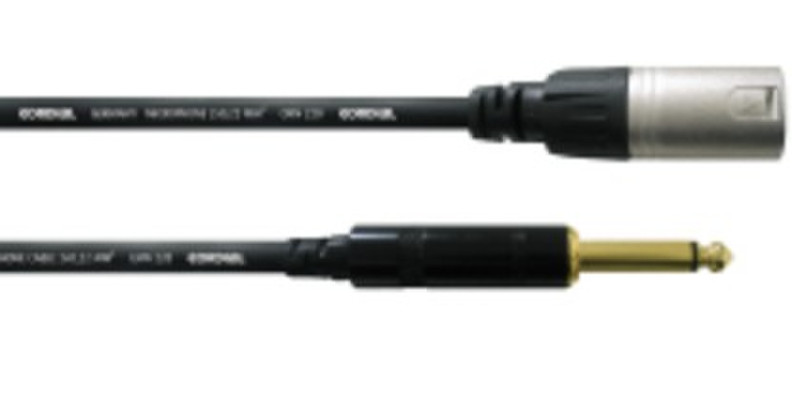 Cordial CCM 5 MP 5m XLR (3-pin) 6.35mm Schwarz Audio-Kabel