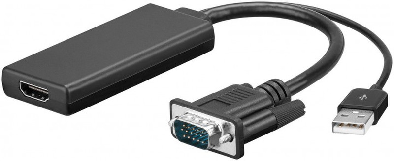 Wentronic 67816 0.1m HDMI Schwarz Videokabel-Adapter