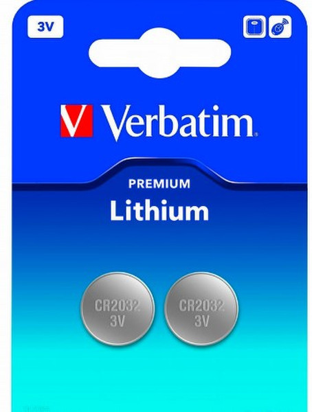 Verbatim 2x CR 2032 Литиевая 3В