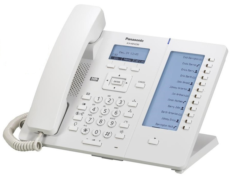 Panasonic KX-HDV230X Проводная телефонная трубка ЖК Белый IP-телефон