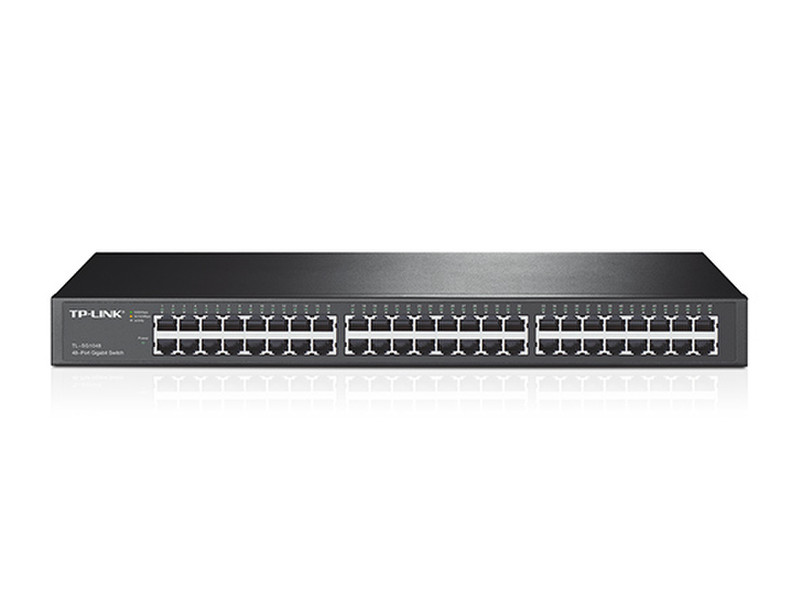 TP-LINK TL-SG1048 Неуправляемый Gigabit Ethernet (10/100/1000) 1U Черный