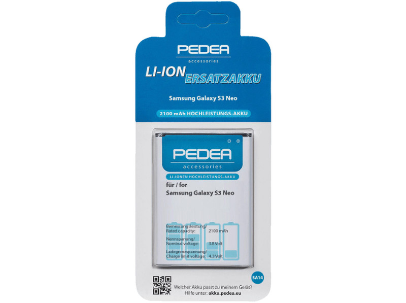 PEDEA 11110016 Lithium-Ion 2100mAh 3.8V Wiederaufladbare Batterie