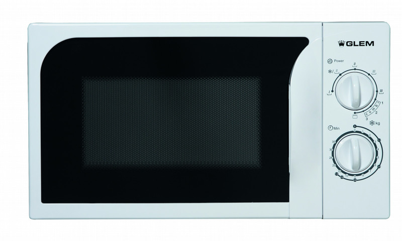 Glem GMF202NWH Countertop 20L 800W White microwave