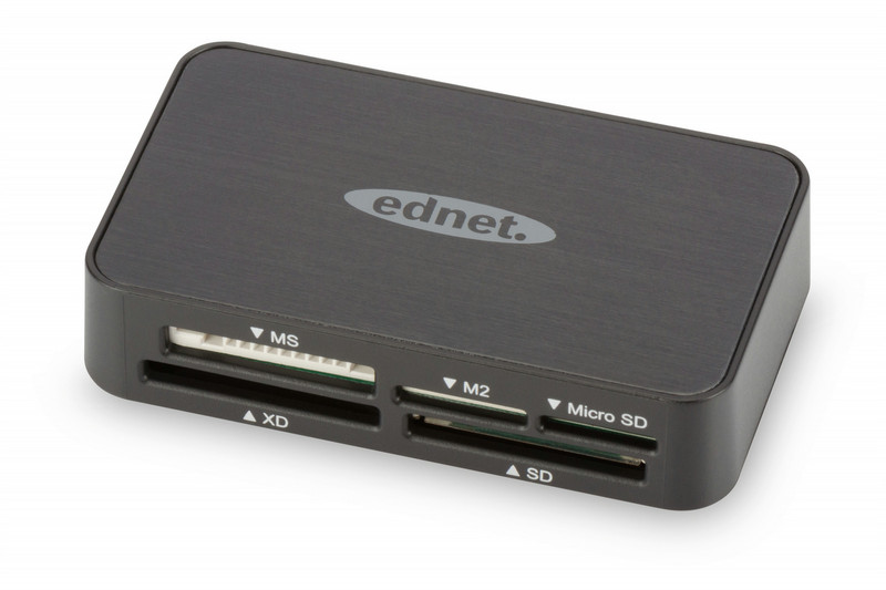 Ednet 85055 USB 2.0 Черный устройство для чтения карт флэш-памяти