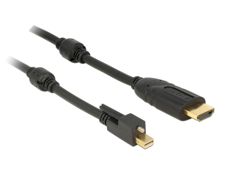 DeLOCK 83730 2m Mini DisplayPort HDMI Black video cable adapter