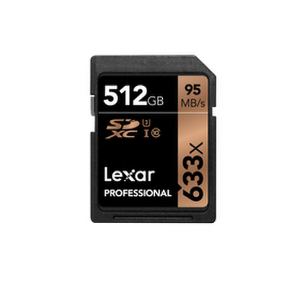 Lexar Professional 633x 512GB SDXC UHS-I Class 3 memory card