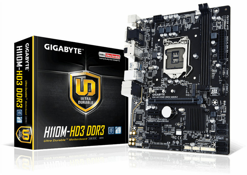 Gigabyte GA-H110M-HD3 DDR3 Intel® H110 Express Chipset LGA1151 Micro ATX motherboard