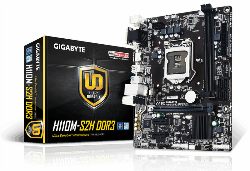 Gigabyte GA-H110M-S2H DDR3 Intel H110 LGA 1151 (Socket H4) Микро ATX материнская плата