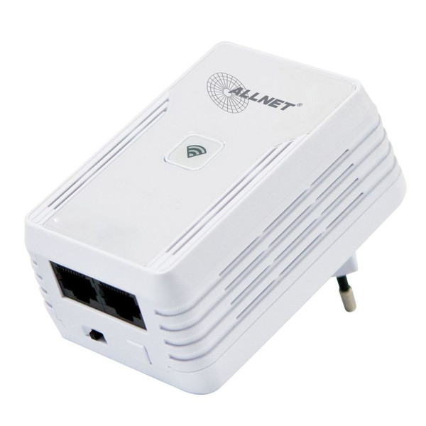 ALLNET ALL1682511V2 500Mbit/s Eingebauter Ethernet-Anschluss WLAN Weiß 1Stück(e) PowerLine Netzwerkadapter