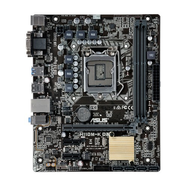ASUS H110M-K D3 Intel H110 LGA1151 Micro ATX motherboard