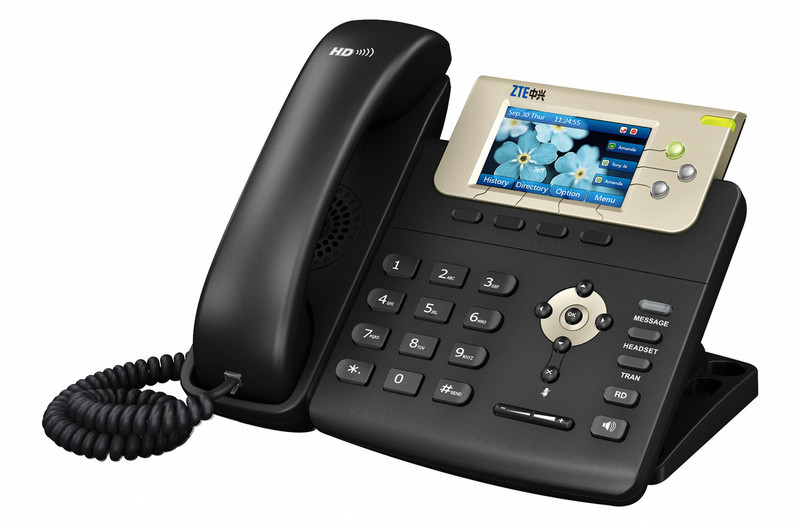 ZTE ZXV10 P803 Проводная телефонная трубка 3линий ЖК Черный IP-телефон
