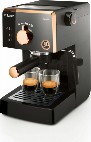 Saeco Poemia HD8323/25 Freestanding Manual Espresso machine 1L Black,Copper coffee maker