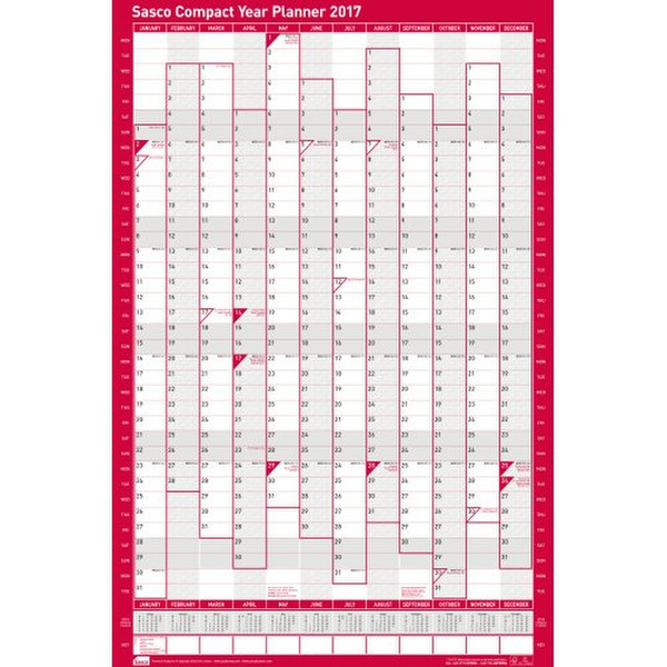 Nobo Portrait Compact Year Planner 2017