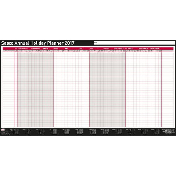 Nobo Annual Holiday Planner 2017