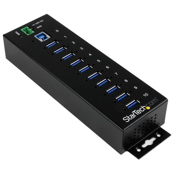 StarTech.com ST1030USBM USB 3.0 (3.1 Gen 1) Type-B 5000Мбит/с Черный хаб-разветвитель