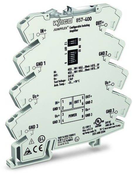 Wago 857-400 8P Grau Elektrischer Anschlussblock