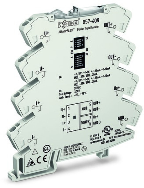 Wago 857-409 8P Grau Elektrischer Anschlussblock