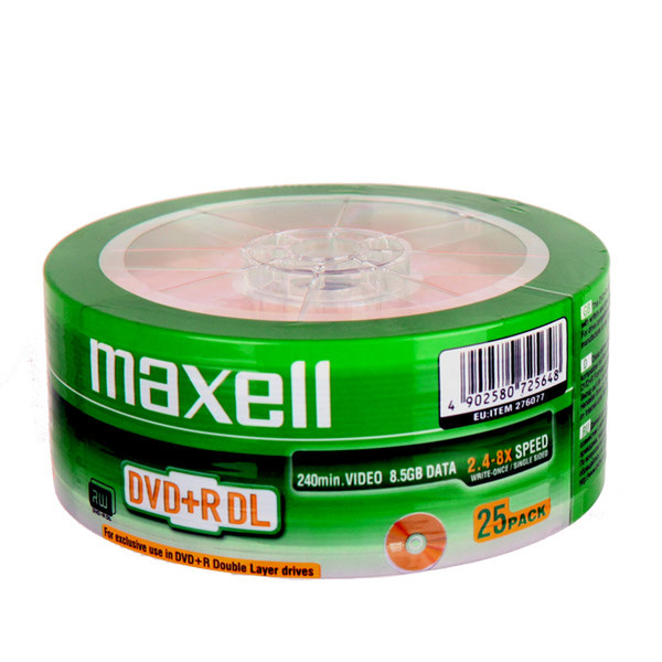 Maxell DVD+R DL 8.5GB 25pk 8.5GB DVD+R DL 25pc(s)