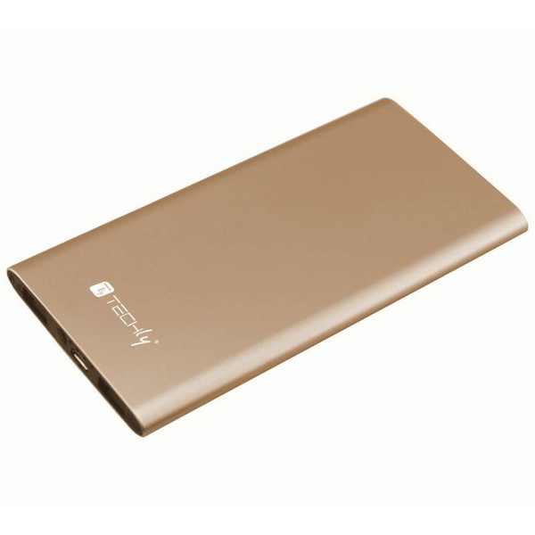 Techly Battery Charger Power Bank Slim Smartphone Tablet 5000mAh USB Gold I-CHARGE-5000LITY