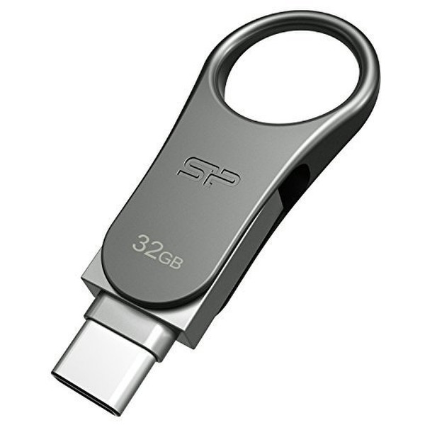 Silicon Power Mobile C80 32GB 32GB USB 3.0 (3.1 Gen 1) Type-A/Type-C Titanium USB flash drive