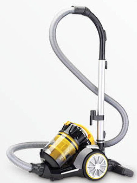 Trisa Electronics Comfort Clean T7252 Cylinder vacuum cleaner 1L 700W A Black,Yellow