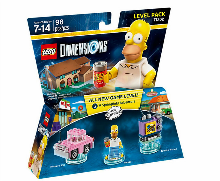 Warner Bros Lego: Dimensions - The Simpsons Level Pack 3шт Разноцветный фигурка для конструкторов