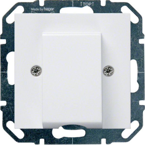 Hager WYE620 Stainless steel,White socket-outlet