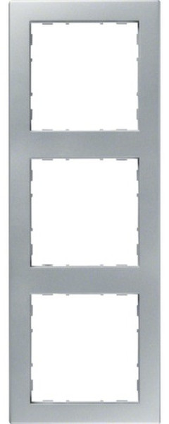 Hager WYR136 Silver switch plate/outlet cover