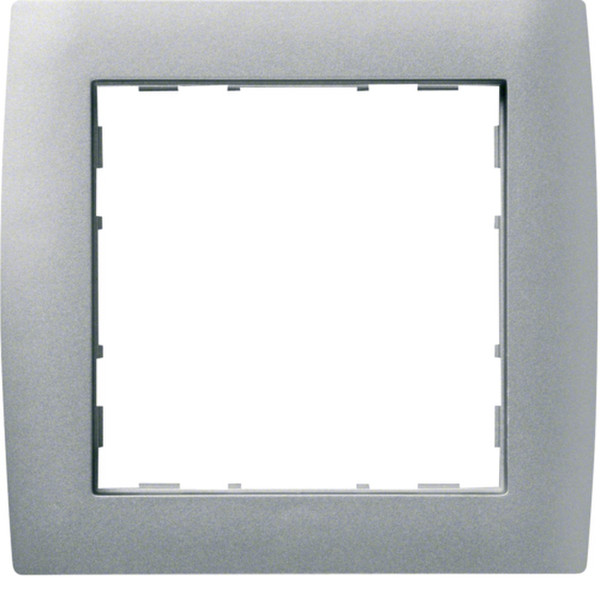 Hager WYR216 Silver switch plate/outlet cover