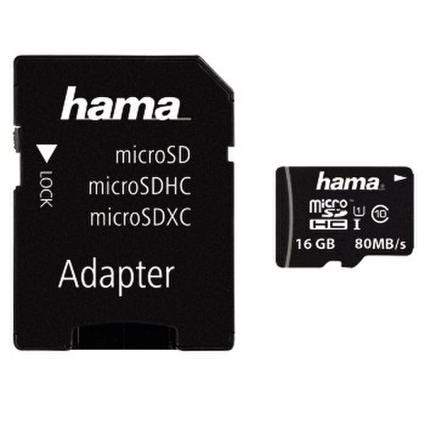 Hama microSDHC 16GB 16ГБ MicroSDHC UHS-I Class 10 карта памяти