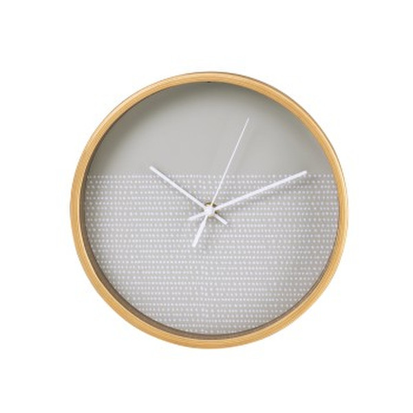 Hama HG-260 Quartz wall clock Circle White,Wood,Silver