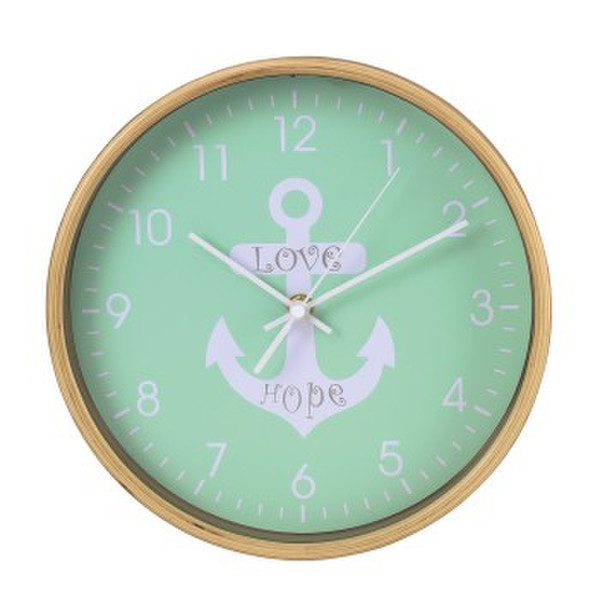 Hama HG-260 Quartz wall clock Circle Green,White,Wood