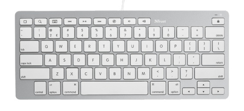 Trust 20412 Lightning QWERTY Белый клавиатура для мобильного устройства