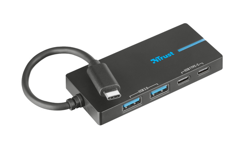 Trust 20820 USB 3.0 (3.1 Gen 1) Type-C Schwarz Schnittstellenhub