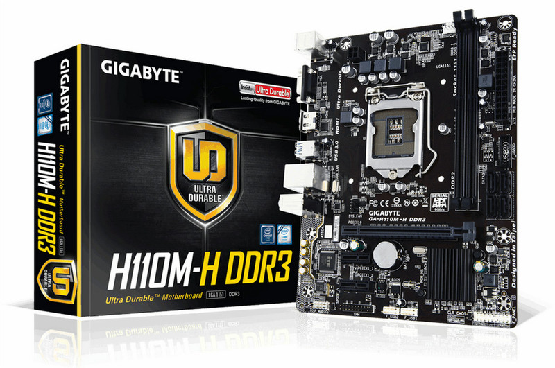 Gigabyte GA-H110M-H DDR3 Intel H110 LGA1151 Микро ATX материнская плата