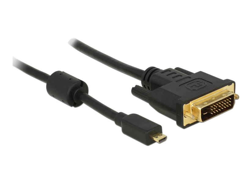 DeLOCK 83586 2m Micro-HDMI DVI-D Schwarz Videokabel-Adapter