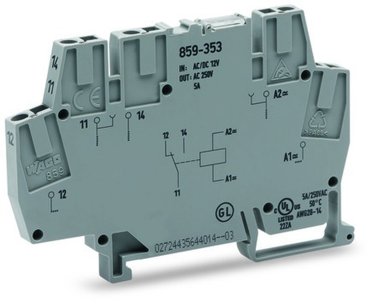 Wago 859-358 5P Grau Elektrischer Anschlussblock